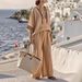 Women's Trendy Casual 2-Piece Lounge Outfit Hoodie And Wide-Leg Pants Set Solid Colors S-5XL_ecoleips.com