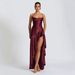 Elegant Satin Halter Dress Style Sexy Slimming Backless Tie Up Women's Party Wear_ecoleips.com