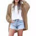 European And American Summer New 2025 Loose Solid Color Hollow Out Knit Cardigan, Foreign Trade Sweater For_ecoleips.com