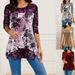 Women's Fashion Round Neck T-Shirt Printed Top For Autumn Winter Style_ecoleips.com