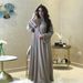 Women's Clothing XQY500062 jalabiya diamond ribbon loose big swing skirt musilm robe female_ecoleips.com