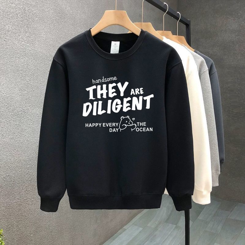 FW25 Matching Couple Cotton Crew Neck Sweatshirt - His & Hers_ecoleips.com