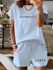 Women’s 2 Piece Outfit Set – Oversized Graphic T-Shirt And Biker Shorts Matching Set, Casual Summer Lounge Tracksuit For Daily Wear-308_ecoleips.com
