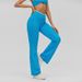 Women High Rise Flared Fitness Trousers_ecoleips.com