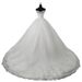 Main Wedding Dress New Pure White Lace Embroidery One Shoulder Bride Wedding Wedding Dress_ecoleips.com