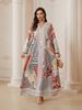 NT01 plus Size Women's Robe Dress Cross Border Fashion Turkish Style Jacquard Mesh Print Muslim Clothing_ecoleips.com