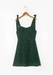 l22407 Summer New French Retro European And American Style Women's Slim Fashionable Dark Green Floral Dress For Export_ecoleips.com