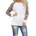 Aria Basics Aria Basics AliExprs European American New Plus-size Women's Loose-fitting T-shirt With Leopard Print And Stretchy Long_ecoleips.com