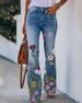 Suitable For All Seasons 2025 New Plus Size Women's Casual Floral Thin Long Pants_ecoleips.com
