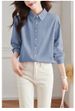 K Women's Long-sleeved Top; Simple And Exquisite Business Shirt For Women_ecoleips.com