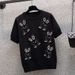 Women's Clothing Hot Diamond Small Butterfly Short Sleeved T Shirt For Women In Summer New Design Small Fragrance Style Ice Silk Knitted Top_ecoleips.com