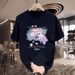 New Cotton Fashion Sense Printing Short-sleeved T-shirt Unisex Men Summer Tide Loose Hundred Tops_ecoleips.com