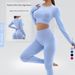 Women's Clothing Seamless Yoga Long-sleeved Top Tight-fitting Quick-drying Moisture-absorbing High Waist Hip-lifting Yoga Pants Fitness Suit_ecoleips.com
