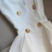 Elegant V-Neck Sleeveless Button-Down Mini Dress - Summer A-Line Skirt With High Waist In White & Black (XS-XXL)_ecoleips.com