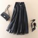High Waist Mesh Skirt For Women Spring Autumn Japanese Korean Style Splicing A-Line Swing Medium Length Slimming Effect_ecoleips.com