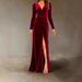 Women’s V-Neck Bodycon Dress – Elegant Slit, Stretchy Knit Fabric (S-5XL, Polyester-Spandex Blend, Work-to-Party Versatility)_ecoleips.com