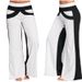 Suitable For All Seasons 2021 Women's Fashion Spring Summer Casual Wide-Leg Color-Block Yoga Pants_ecoleips.com