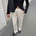 Women's High-Waisted Double Pleated Textured Wide Leg Pants Casual Vacation Style Spring/Summer Clothing_ecoleips.com