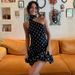 European American Style Women's Dress French Chic Street Style Backless Design Polka Dot Waist Cinching with Ribbons New Arrivals 2026_ecoleips.com