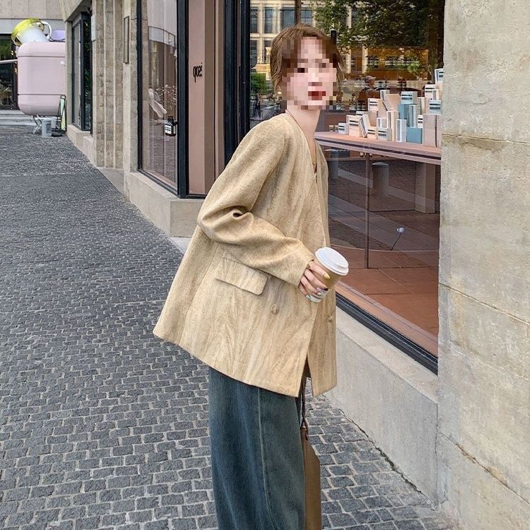 ng2510292 Stylish And Elegant Casual Blazer For Women, Autumn Korean Version, This Year's Popular Loose Fashion Jacket_ecoleips.com