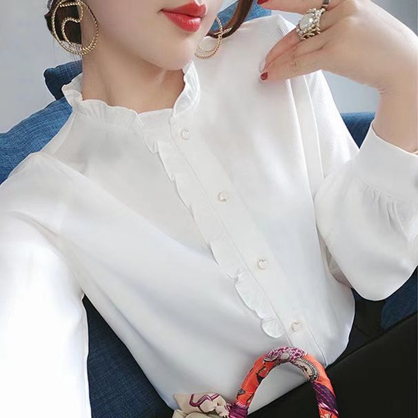 2025 New Spring And Autumn Plus-size Women's Long-sleeved Shirt Women's Korean Version Fashion Loose Shirt Women's Foreign Style Top Shirt_ecoleips.com