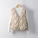 Pinghu Chixin Liner National Standard 90 Down Vest For Women Autumn Winter New Slim Fit V-Neck Lightweight_ecoleips.com