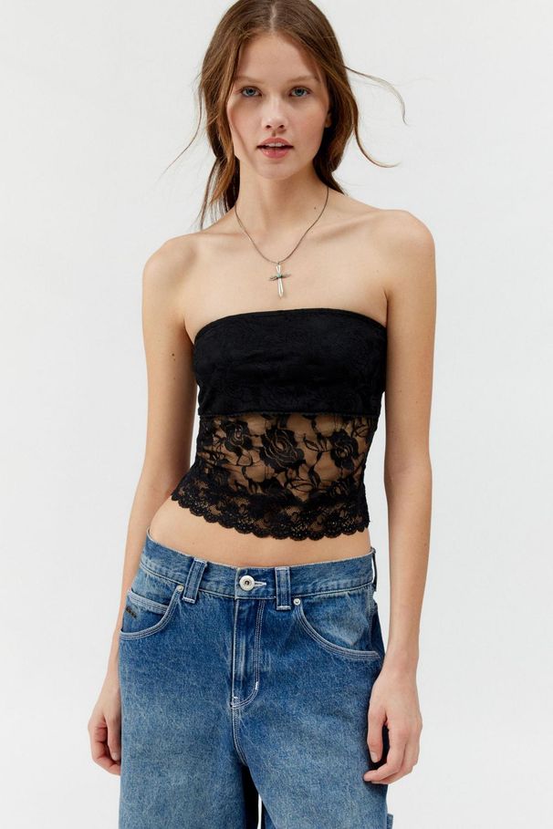 Women's Clothing Lace Sexy Tube Top Vest_ecoleips.com