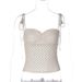 Women's Sexy Polka Dot Print Strapless Off-Shoulder Camisole Top European American Style Print Design Camisole_ecoleips.com