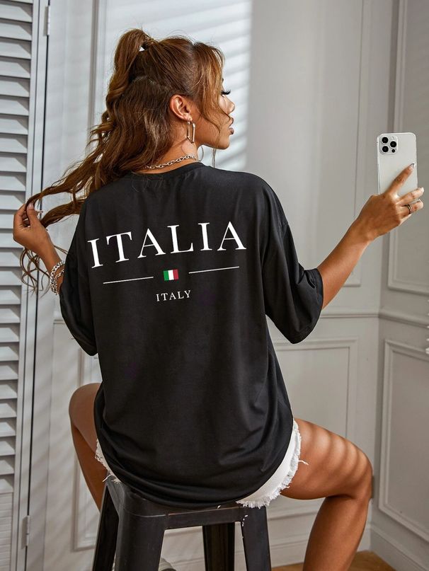 Women's Relaxed Fit Graphic T-Shirt Cotton-Like Jersey Tee Casual Streetwear Soft Comfortable All Day Long Top_ecoleips.com