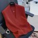 Women's Clothing Large V Neck Knitted Vest For Women Loose And Slim Solid Color Sleeveless Sweater Vest Layered Autumn And Winter New Vest_ecoleips.com