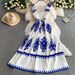 Women’s Clothing Summer New Design Sense Wood Ear Edge Sleeveless Suspender Dress Women's Print Waist Slim Long Skirt_ecoleips.com