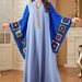 Plus Size Women's Patchwork Color Block Long Robe Dress Loose Fitting Fashionable Muslim Clothing Relaxed Everyday Wear Comfortable Feshion_ecoleips.com