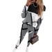 Women's Clothing 2024 new two piece set contrast color printing long sleeved round neck casual fashion suit_ecoleips.com