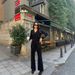 Women's Clothing Long Sleeved V Neck Trousers Suit Casual Ladies Suit_ecoleips.com