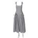 Women's Plaid Print French Style Dress European American Fashion Waist Cinching Backless Sexy Suspender Dress_ecoleips.com