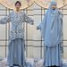 Fashion Floral Two-Piece Set Abaya Robe Women's Long Dress_ecoleips.com