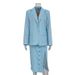 Women's Clothing Lapel Long Sleeved Loose Suit Jacket Slit Hip Skirt Two Piece Suit_ecoleips.com