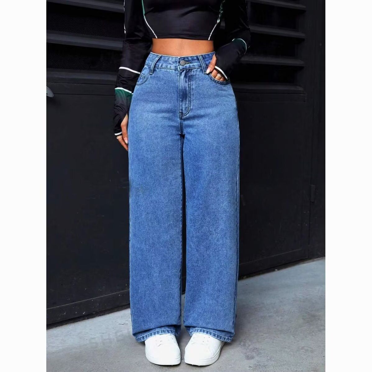Relaxed Straight-Leg Jeans For Women - Comfortable Stretch Denim, Mid-Rise, Casual & Chic (S-3XL)_ecoleips.com