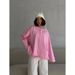 Autumn Cotton Long-Sleeve T-Shirt With Soft Knitted Wool Fabric, Loose-Fitting Design For Women_ecoleips.com