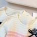 Women's Clothing Summer And Autumn Design Temperament Niche Short Sleeved T Shirt Contrast Color Ice Silk Knitted Women_ecoleips.com