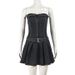 Women's Clothing Stretch Denim Women's Chest Belt Sexy Hot Girl Pleated Denim One Shoulder Dress Female_ecoleips.com