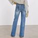 Women's High-Waisted Light Blue Wide-Leg Jeans – Vintage Relaxed Fit Denim Pants With Flowy Silhouette For Casual & Boho Style_ecoleips.com