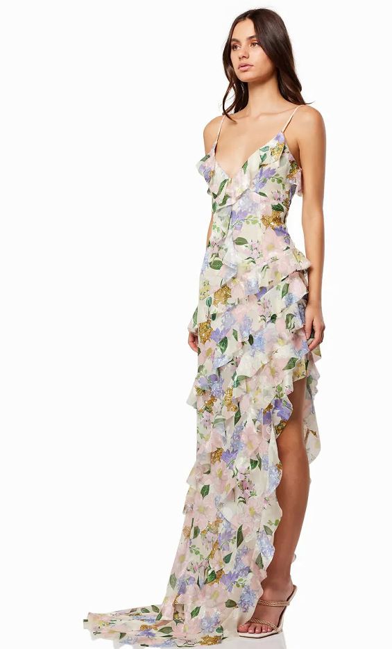 Off-the-Shoulder Organza Evening Dress - Fairy-Like Long Elegant Gown For Spring & Summer | European & American Style_ecoleips.com