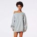 Oversized Drop Shoulder Streetwear Sweatshirt For Women - Chic Off-Shoulder Design, Thick Cotton Blend, Loose Fit, Trendy & Comfortable_ecoleips.com