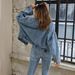 Aria Basics Aria Basics In Stock-20056 European And American Best-selling Foreign Trade Women's Vintage Casual Loose Large Pocket Denim Jacket_ecoleips.com