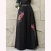 2025 Autumn Collection Women's Cotton-Linen Jacquard Wide-Leg Pants, Ethnic Style, Vintage Embroidery, Elastic Waist,_ecoleips.com