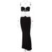 Hugcitar Pure Color Chain Halter Bandage Sleeveless Backless Revealing Slim Maxi Dress Fall Women Fashion Elegant Party Y2K_ecoleips.com