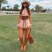 New Spring And Summer Ruffle Sleeveless Skirt Suit INS Leisure Holiday Chiffon Two-piece Suit_ecoleips.com