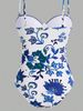 Women's Floral Print Bikini Set With Underwire - Long Sleeve Swimwear For Swimming & Water Sports (S/M/L/XL)_ecoleips.com