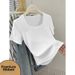 Stylish Women's Ribbed T-Shirt Square Neck Short Sleeve High End Durable Wear Resistant Unique Versatile Elegant Straight Shoulder_ecoleips.com